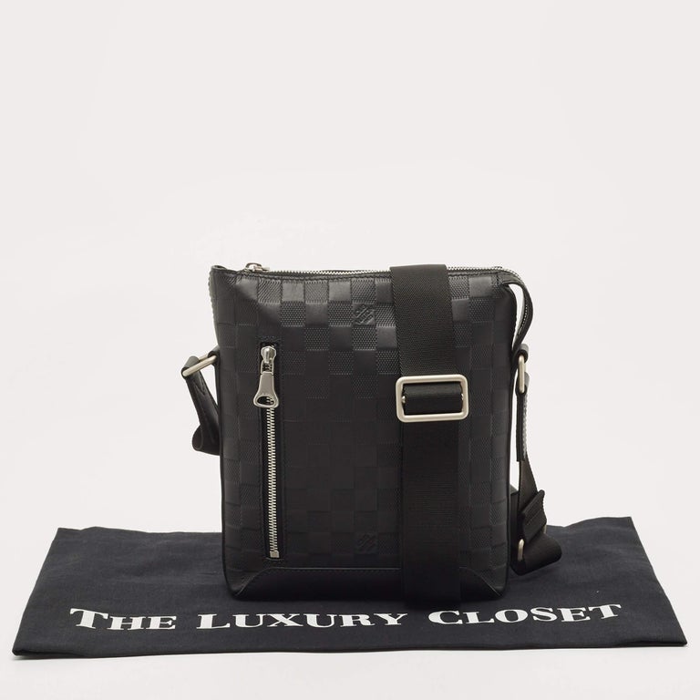Louis Vuitton Black Damier Leather Infini Discovery BB Messenger Bag Louis  Vuitton
