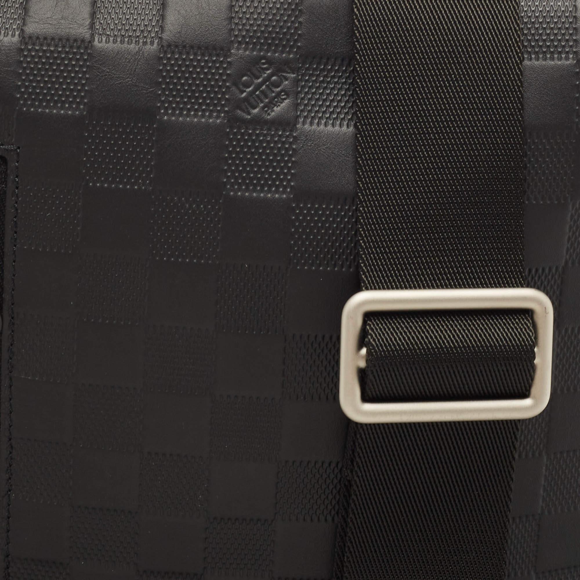 Louis Vuitton Black Damier Leather Infini Discovery BB Messenger Bag 5