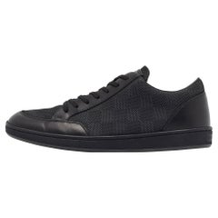 Louis Vuitton Black Damier Nylon Leather Offshore Low-Top Sneakers Size 41