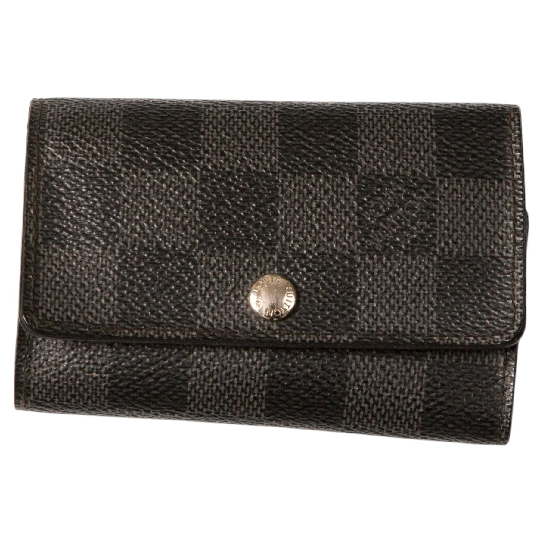 Louis Vuitton Portachiavi nero Damier a sei ganci con chiusura a libro in vendita