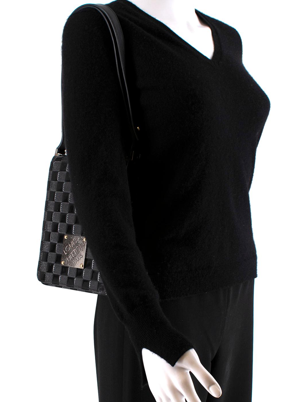 Louis Vuitton Black Damier Vernis Cabaret Club Messenger Bag 4