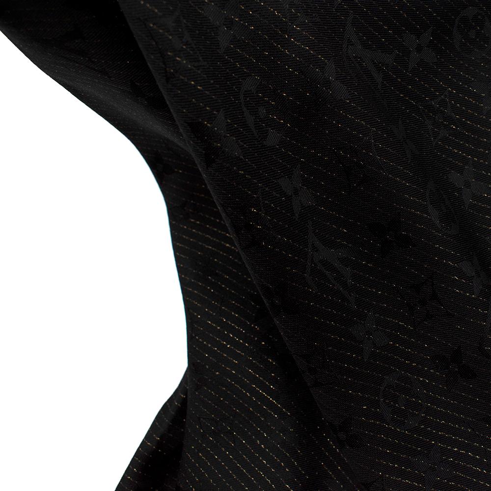 Women's Louis Vuitton Black Dear LV Monogram Shawl  For Sale