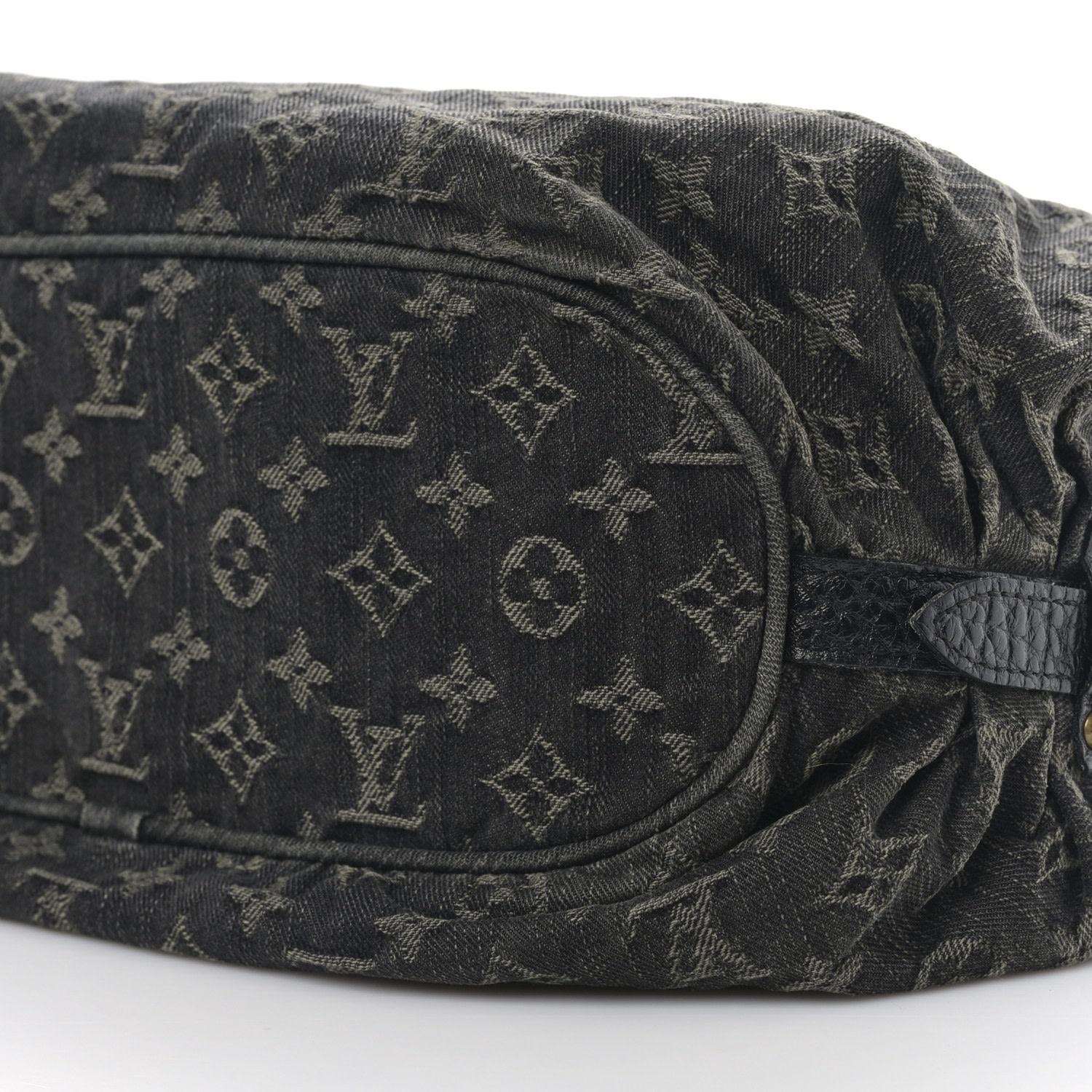 Louis Vuitton Black Denim Mahina Shoulder Bag Xs For Sale 2