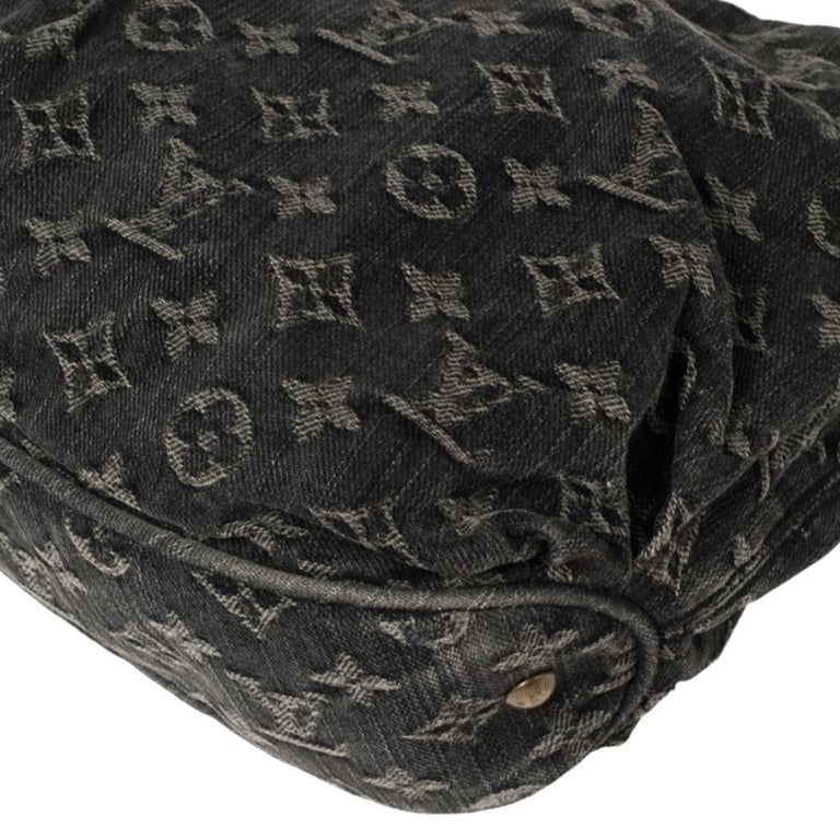 Louis Vuitton Black Monogram Denim Mahina Extra Small