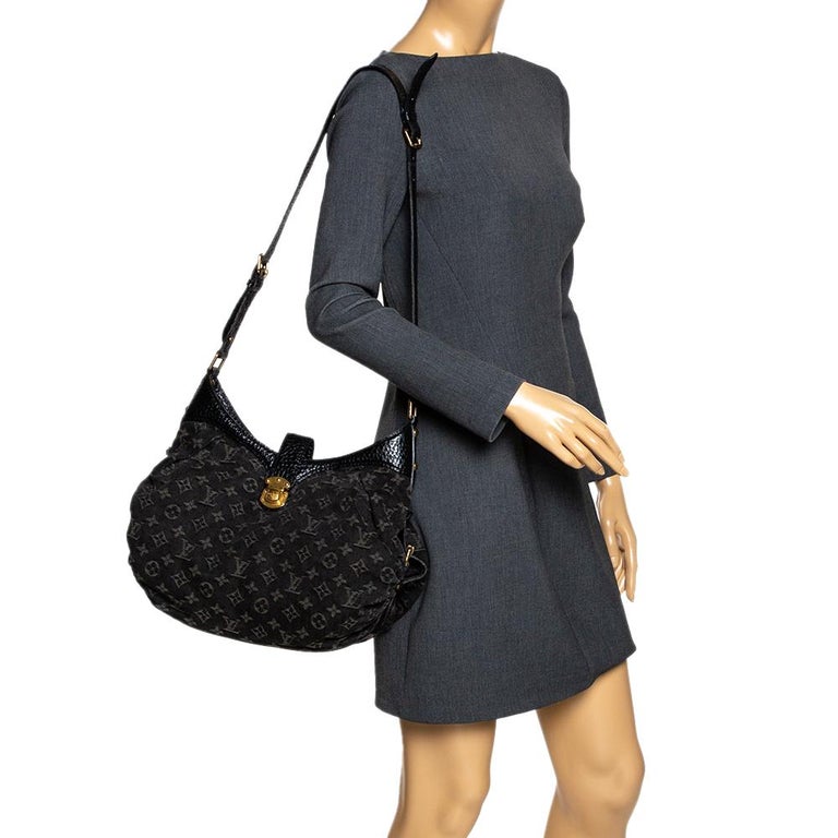 Louis Vuitton Black Monogram Denim Mahina XS Cloth ref.889837 - Joli Closet
