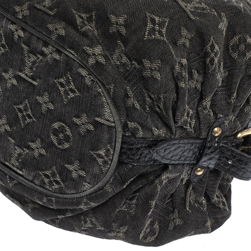 Women's Louis Vuitton Black Denim Mahina XS Bag