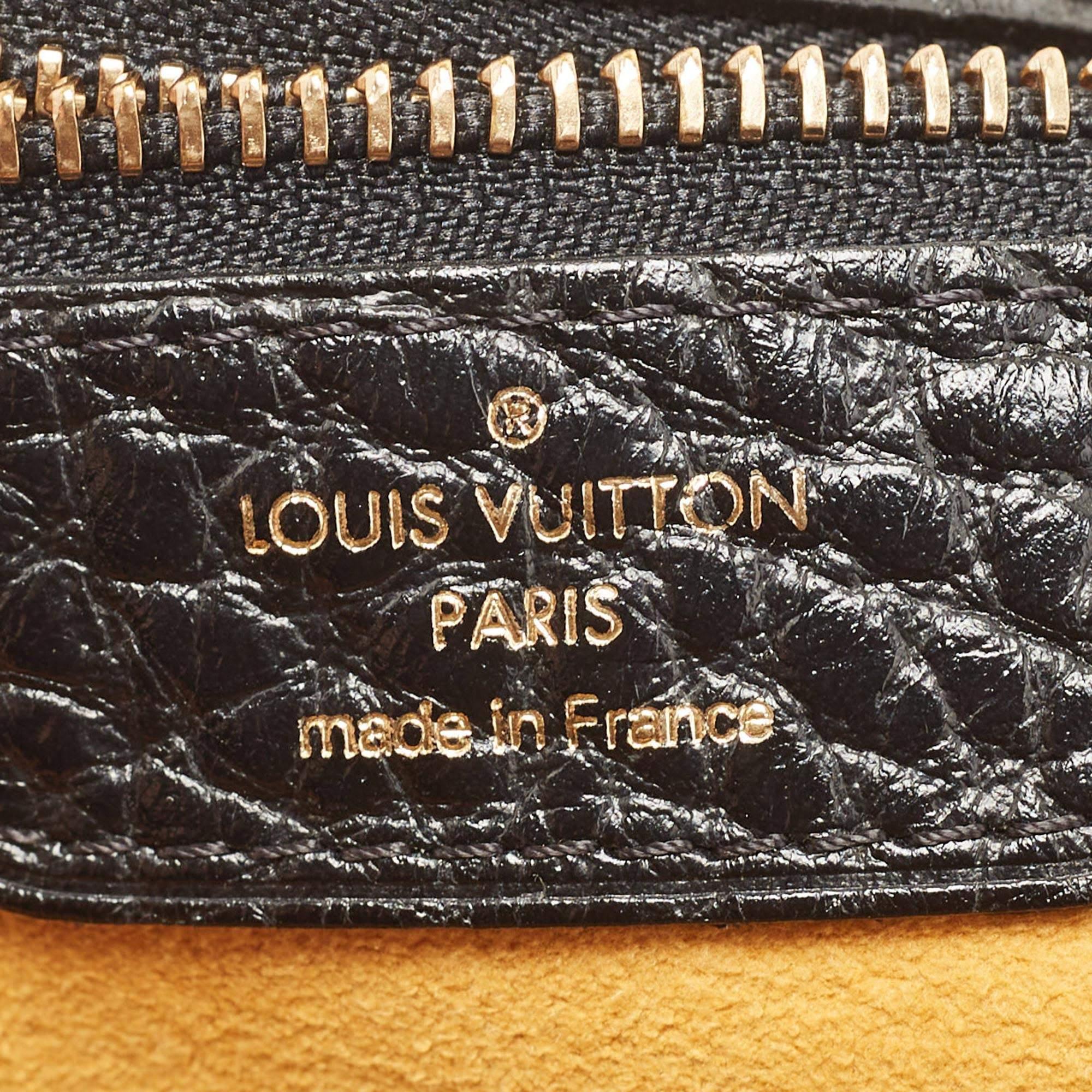 Louis Vuitton Black Denim Monogram Surya XL Bag For Sale 8