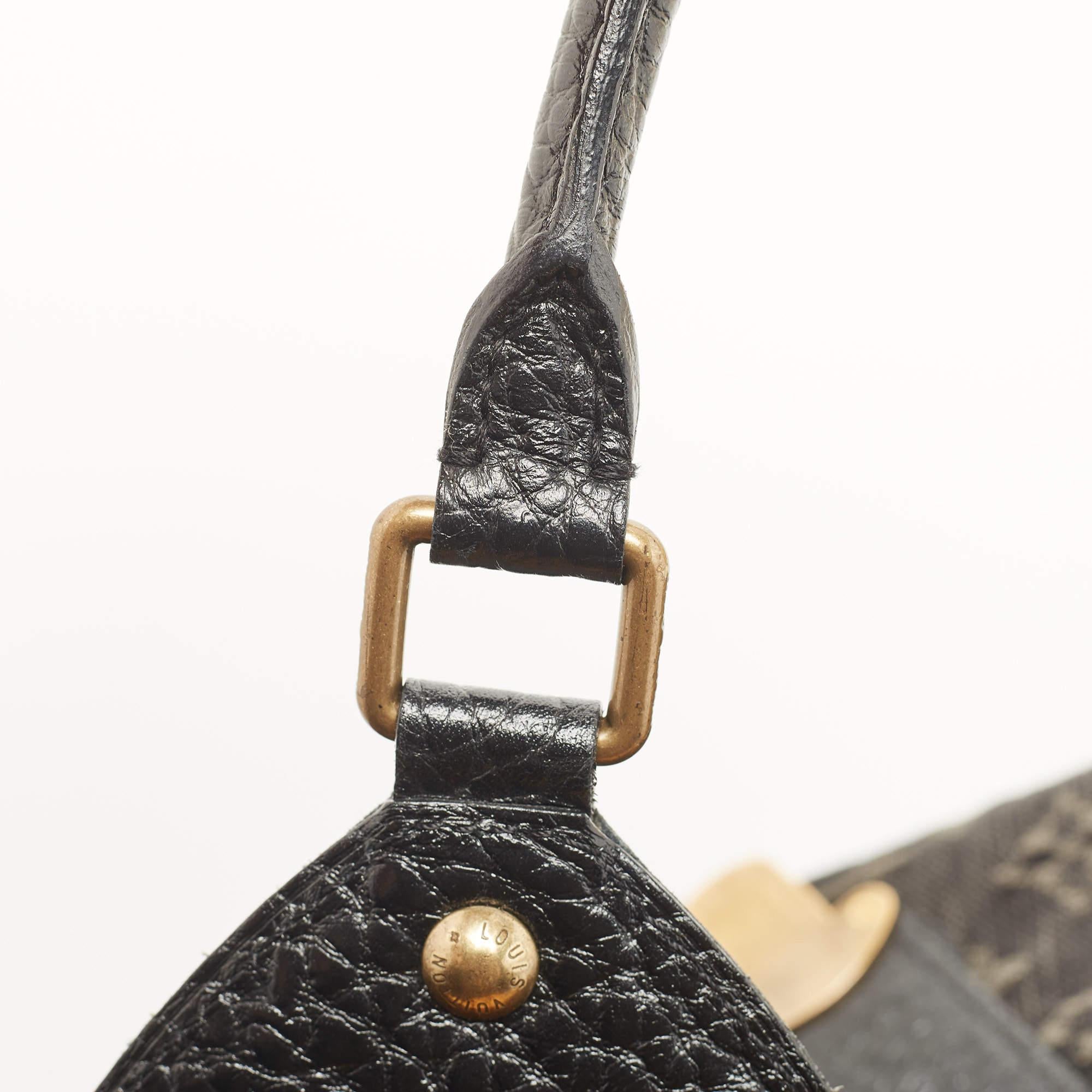 Louis Vuitton Black Denim Monogram Surya XL Bag For Sale 10