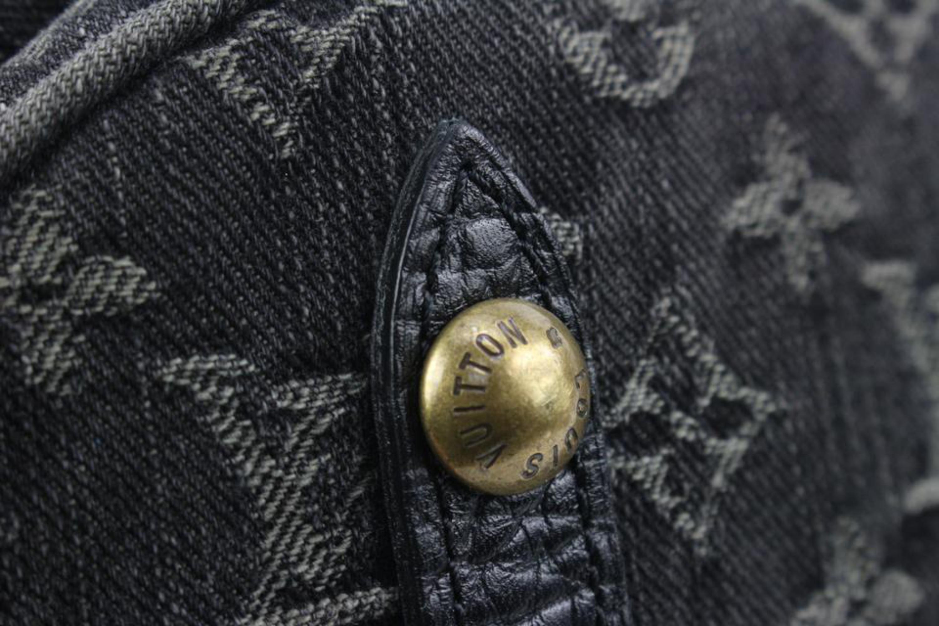 Louis Vuitton Black Denim Monogram XL Hobo Bag Artsy 114lv5 1