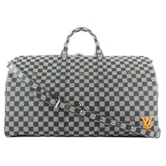 Louis Vuitton Damier Ebene Keepall 50 Boston Duffle Bag 127lvs49