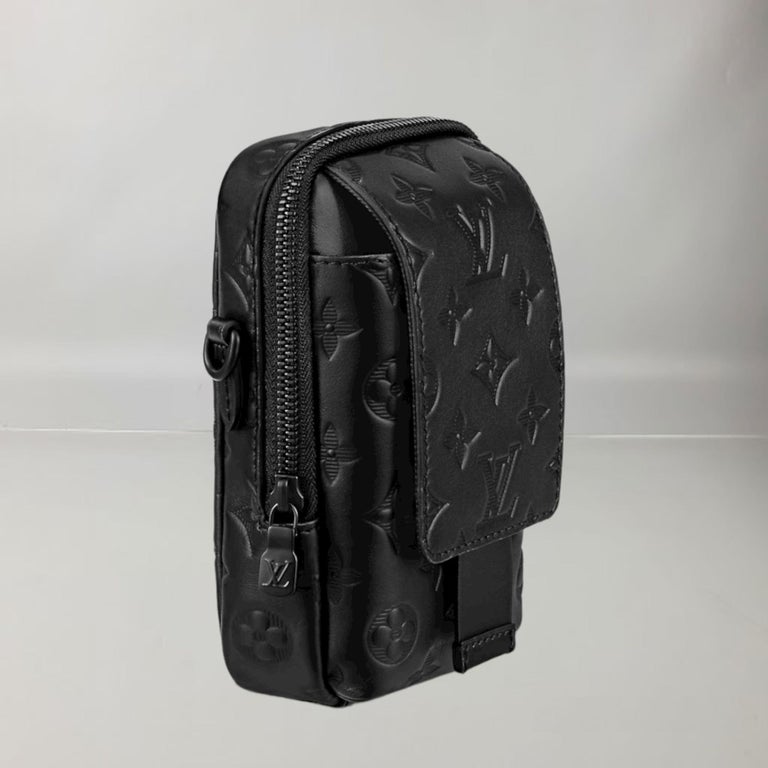 Louis Vuitton Black Double Phone Pouch at 1stDibs
