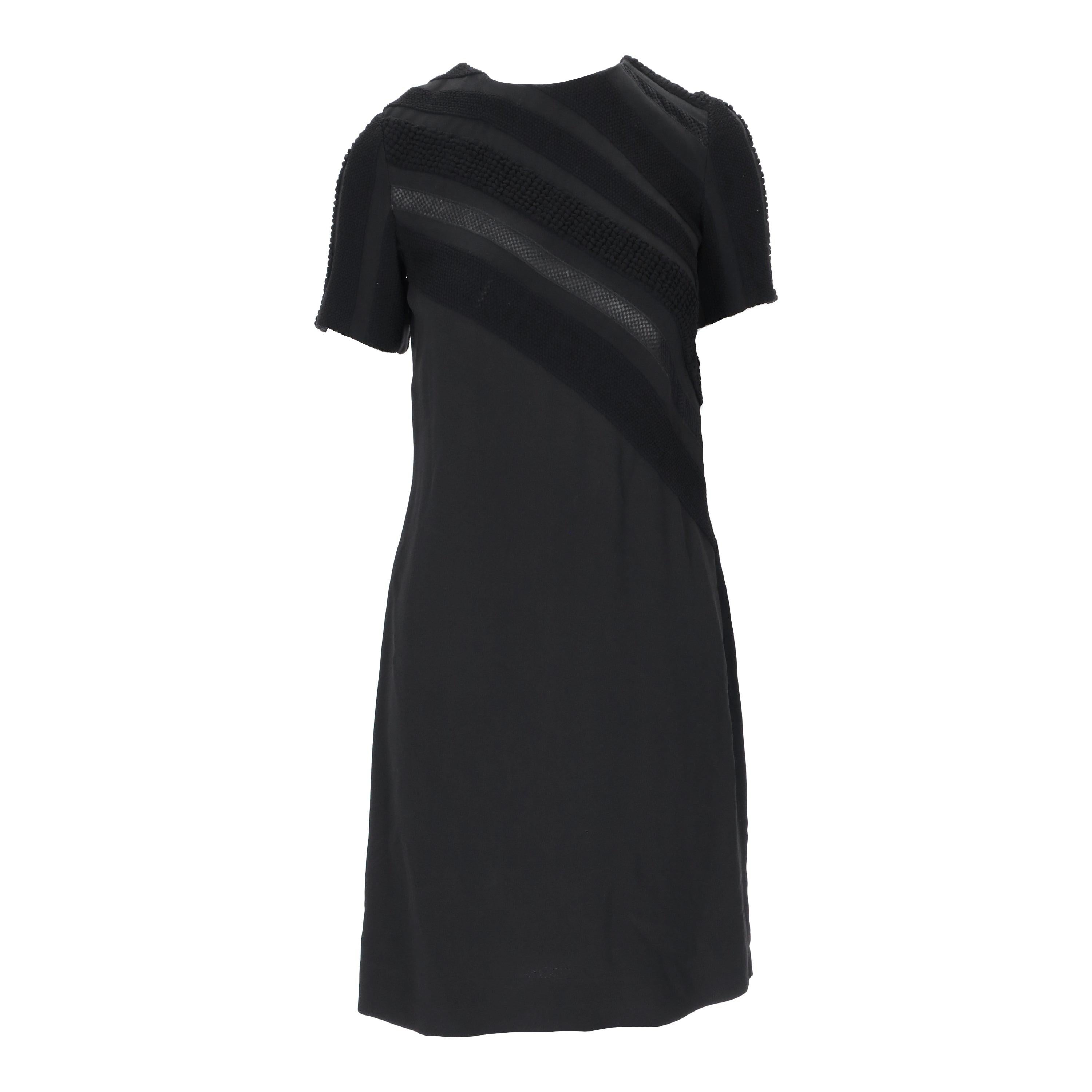 Robe noire avec détails texturés Louis Vuitton, années 10