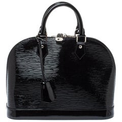 Louis Vuitton Black Electric Epi Alma PM Bag