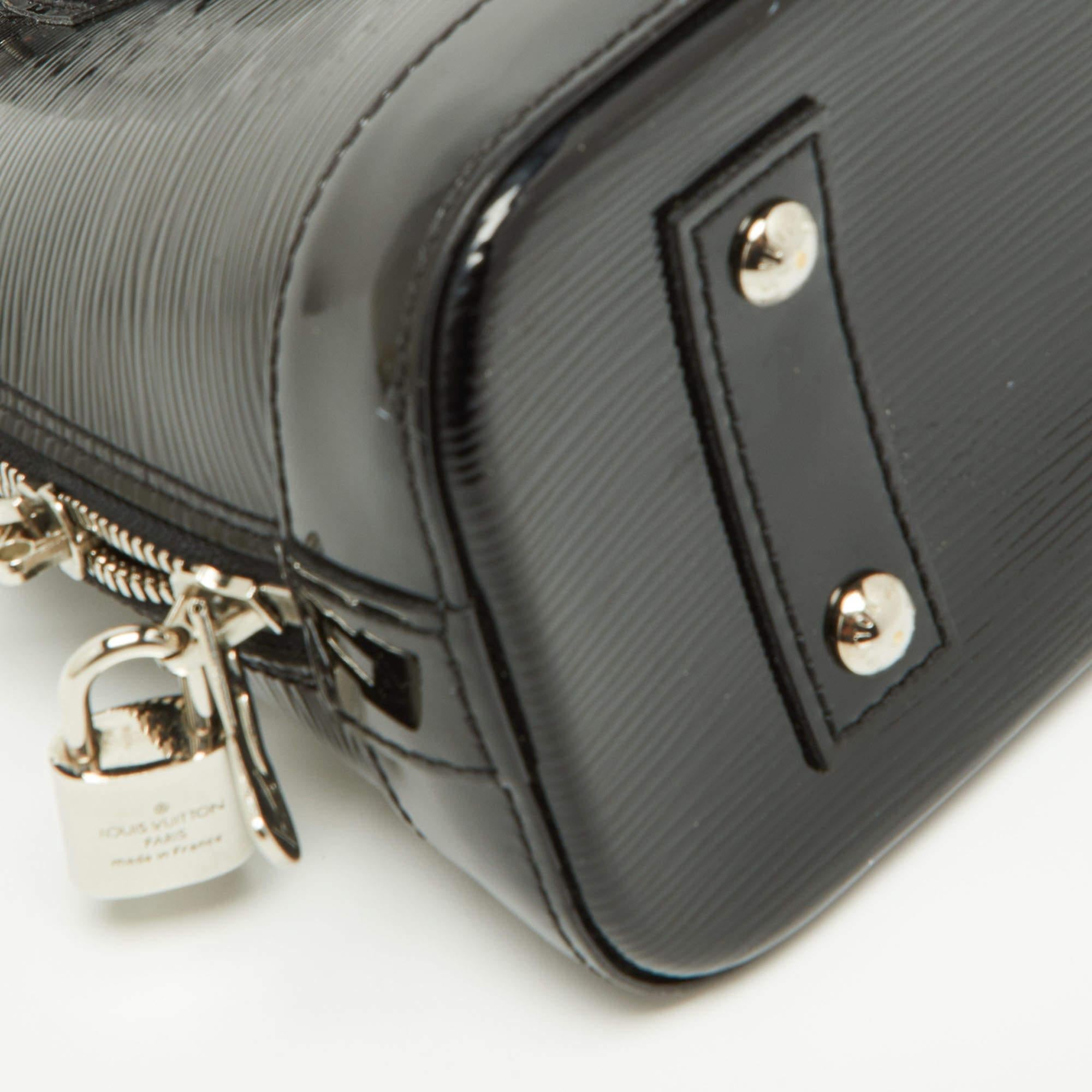 Women's Louis Vuitton Black Electric Epi Leather Alma BB Bag For Sale