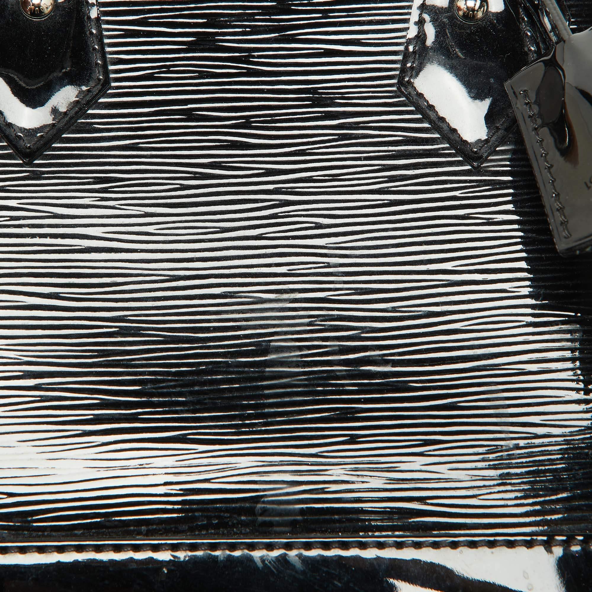 Louis Vuitton Black Electric Epi Leather Alma BB Bag For Sale 2