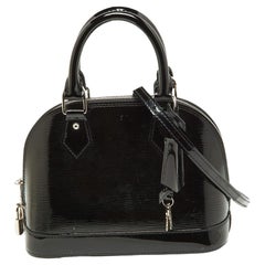 Used Louis Vuitton Black Electric Epi Leather Alma BB Bag
