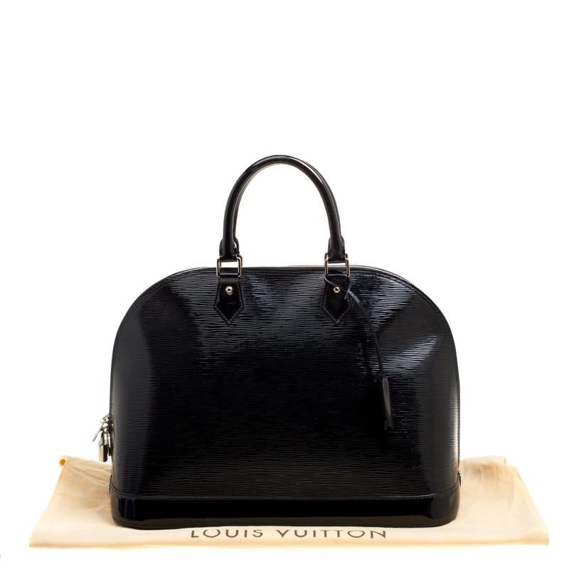 Louis Vuitton Black Electric Epi Leather Alma GM Bag 7