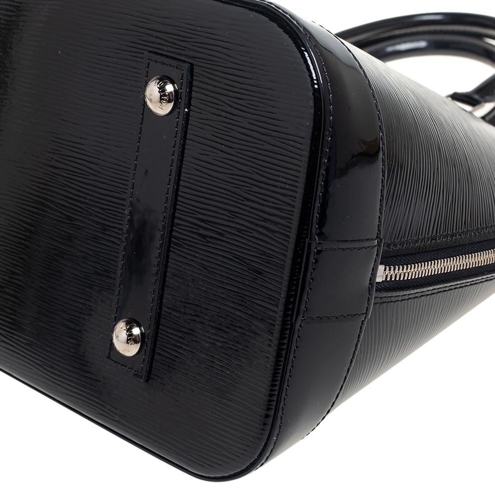 Louis Vuitton Black Electric Epi Leather Alma GM Bag In Good Condition In Dubai, Al Qouz 2