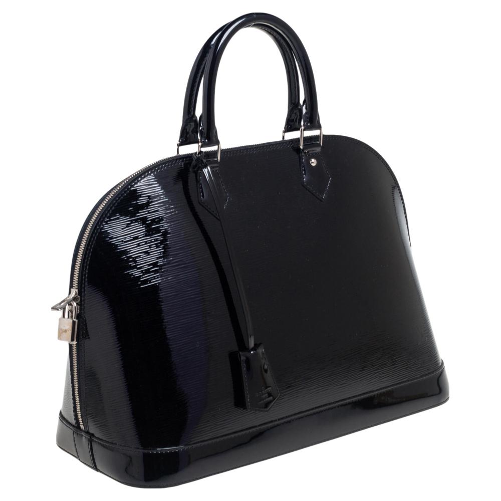Louis Vuitton Black Electric Epi Leather Alma GM Bag 3