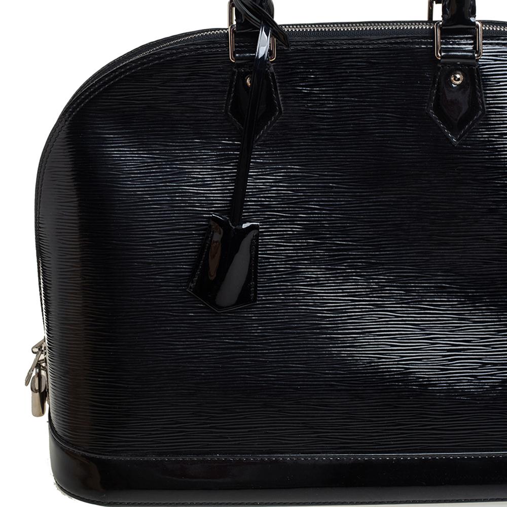 Louis Vuitton Black Electric Epi Leather Alma GM Bag 4