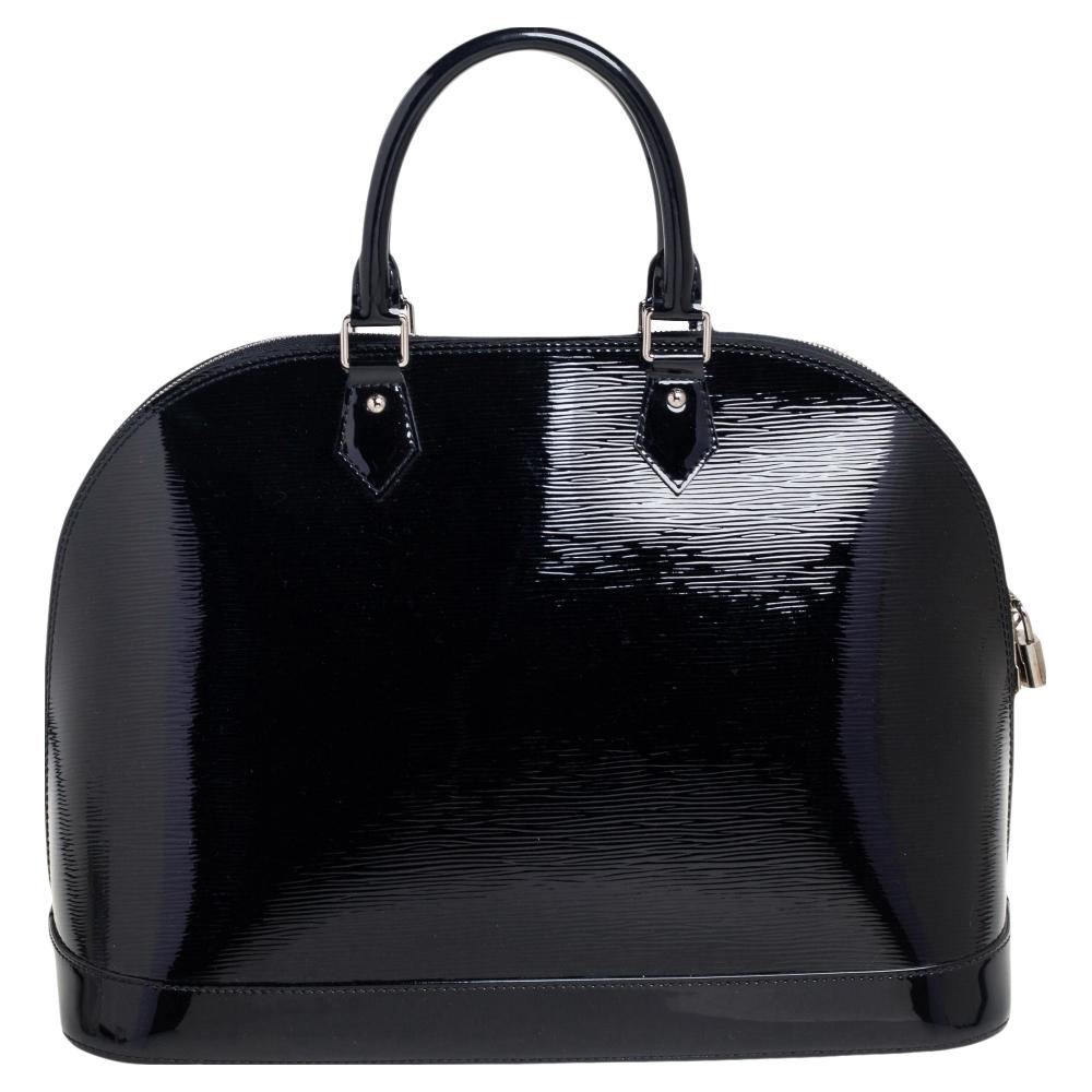 Louis Vuitton Black Electric Epi Leather Alma GM Bag 4