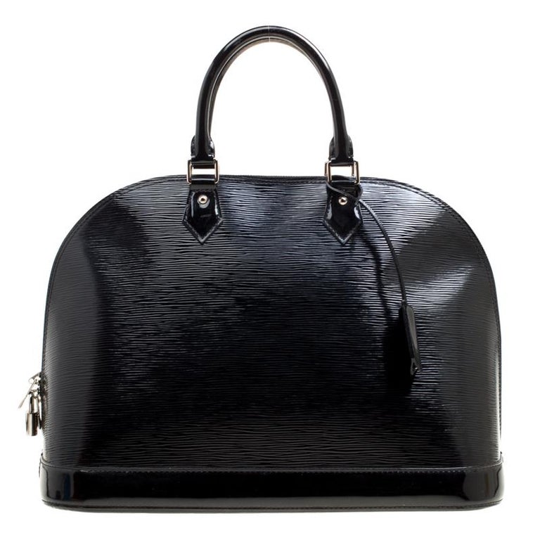 Louis Vuitton Black Electric Epi Leather Alma GM Bag For Sale at 1stdibs