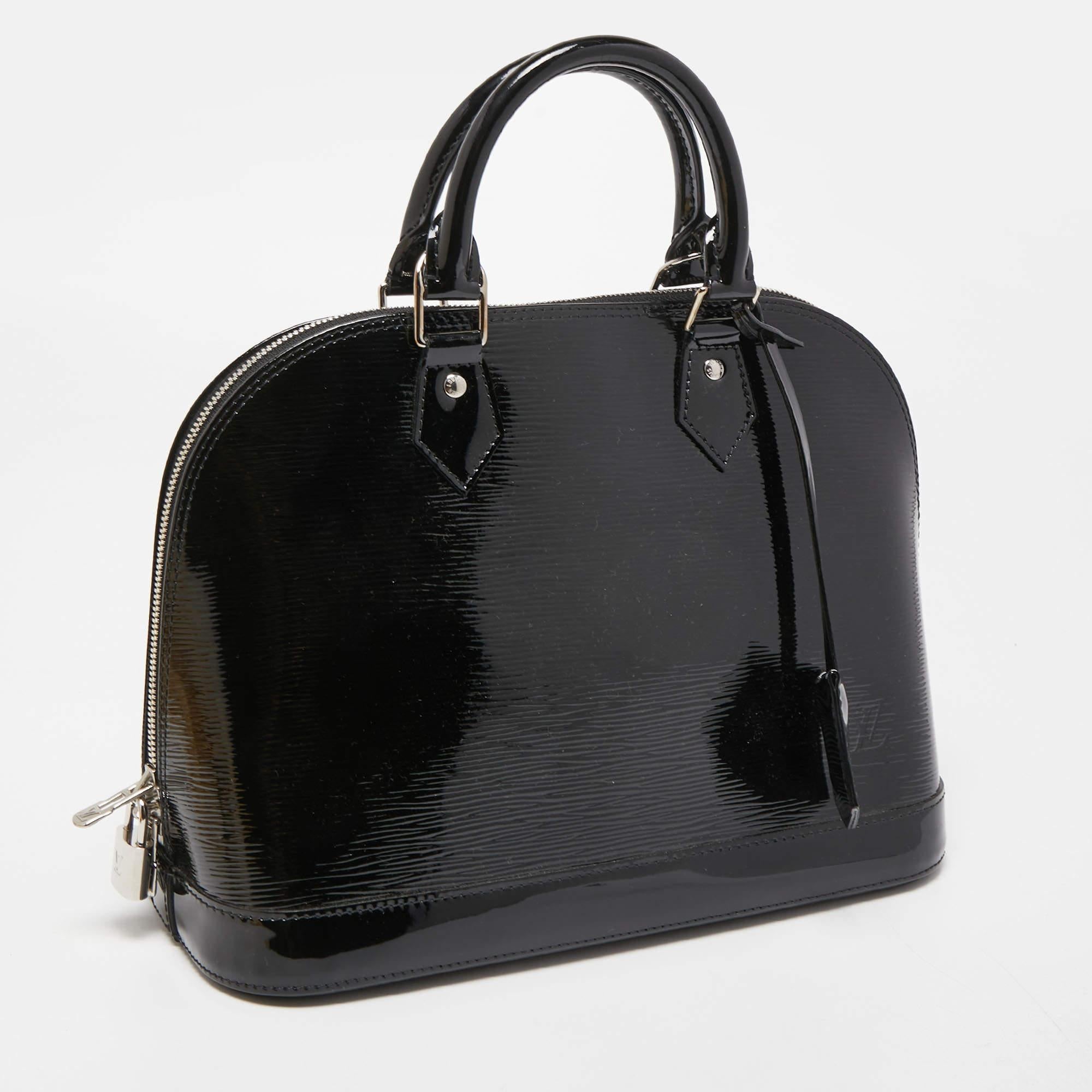 Women's Louis Vuitton Black Electric Epi Leather Alma PM Bag