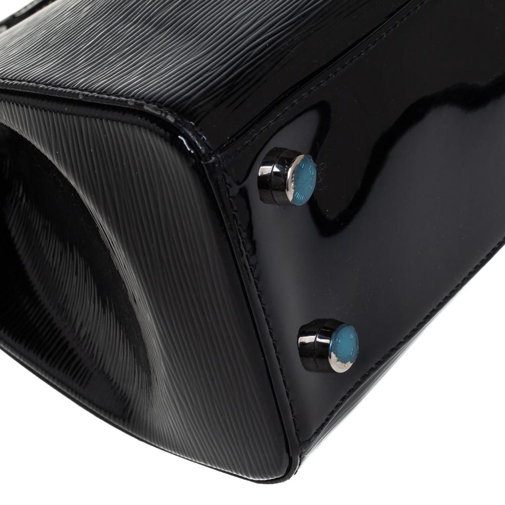 Schwarze Electric Epi Leder-Tasche von Louis Vuitton Brea MM im Angebot 6