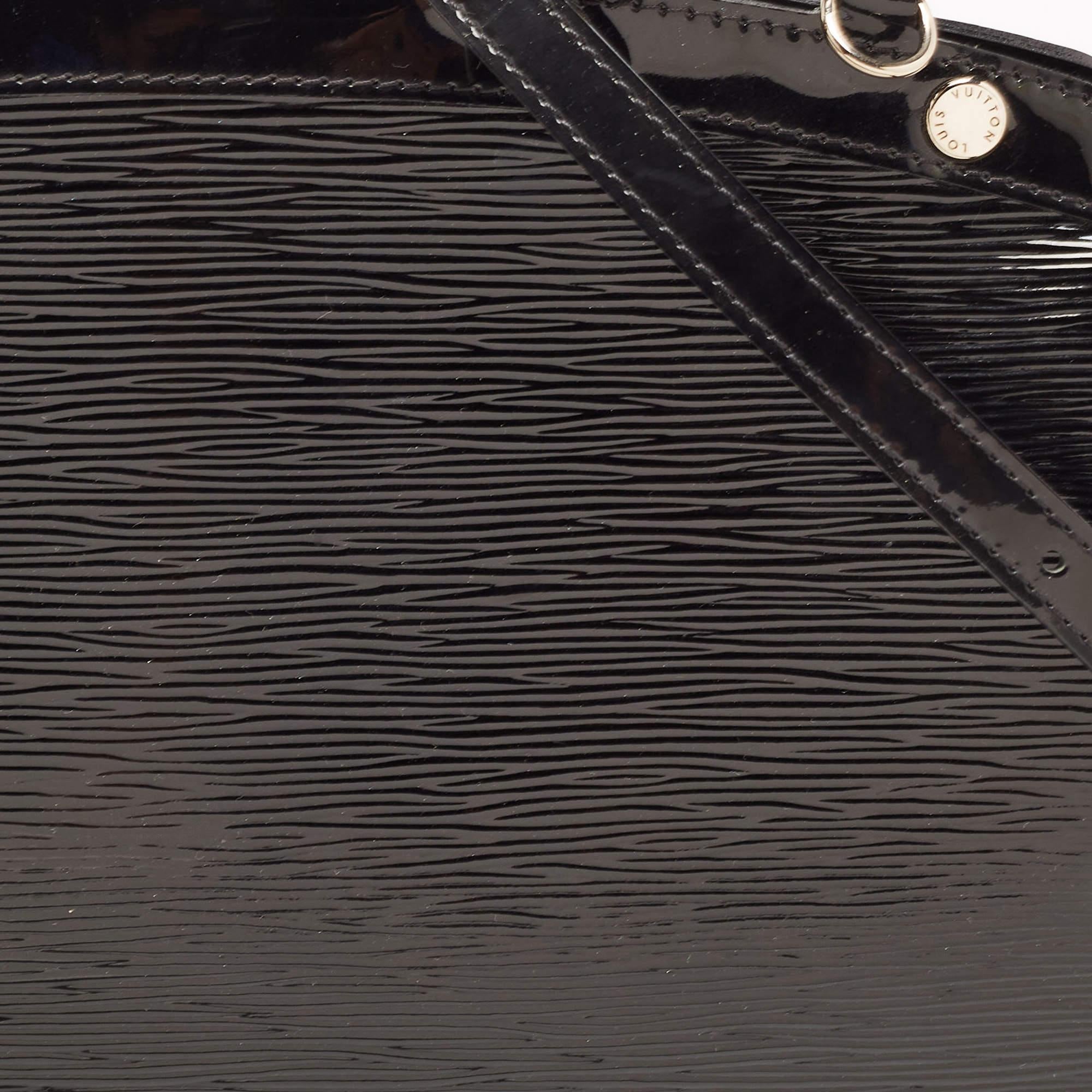 Schwarze Electric Epi Leder-Tasche von Louis Vuitton Brea MM im Angebot 9