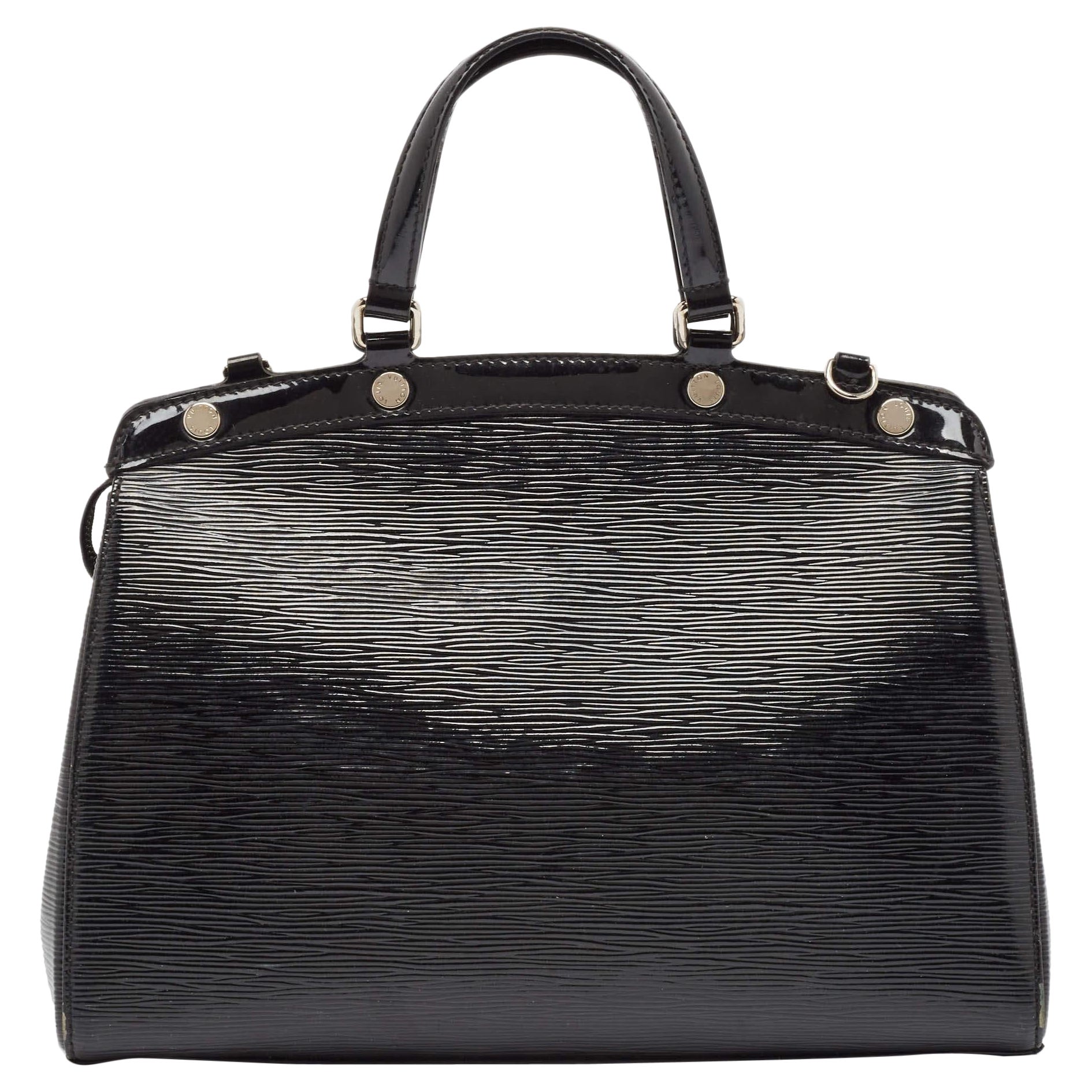 Schwarze Electric Epi Leder-Tasche von Louis Vuitton Brea MM