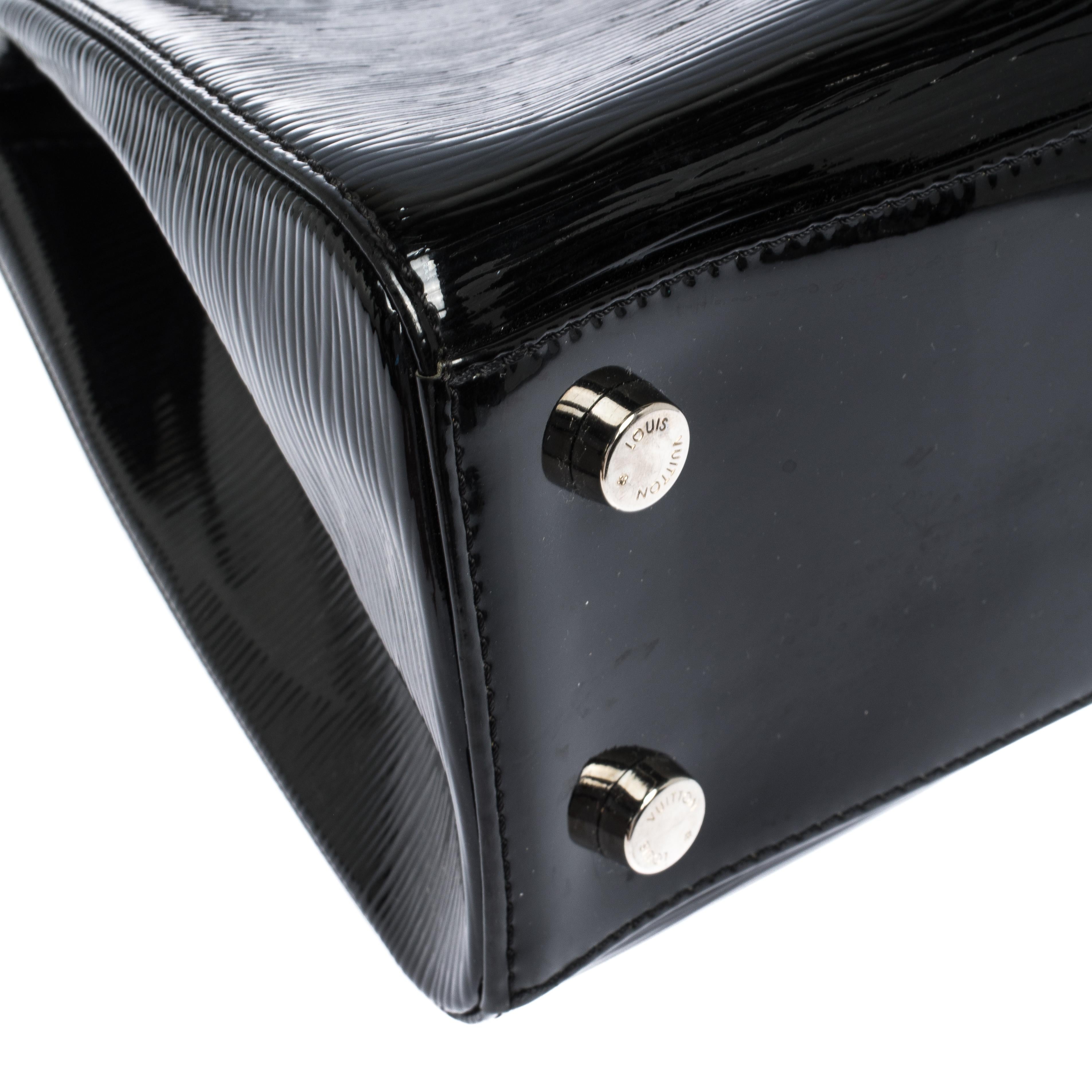Louis Vuitton Black Electric Epi Leather Brea MM Bag with Charm 2