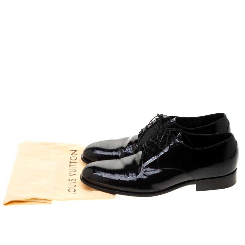 Louis Vuitton Black Electric Epi Leather Derby Shoes Size 42 4