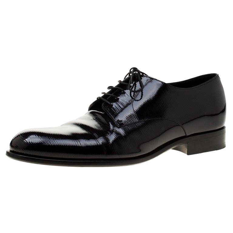 Louis Vuitton Black Electric Epi Leather Derby Shoes Size 42