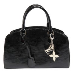 Louis Vuitton Black Electric Epi Leather Jasmine Satchel