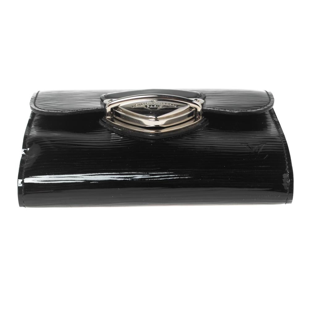 Louis Vuitton Black Electric Epi Leather Joey Wallet 5