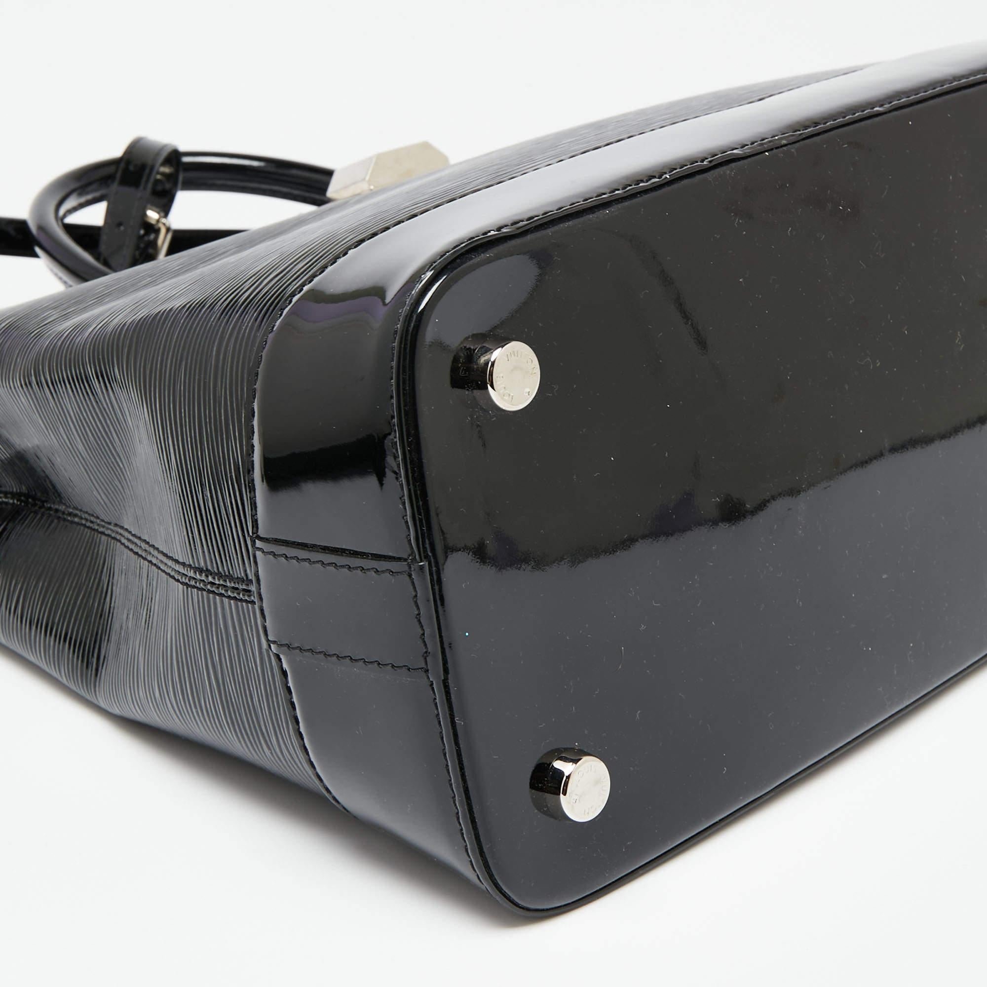 Louis Vuitton Black Electric Epi Leather Mirabeau GM Bag 7