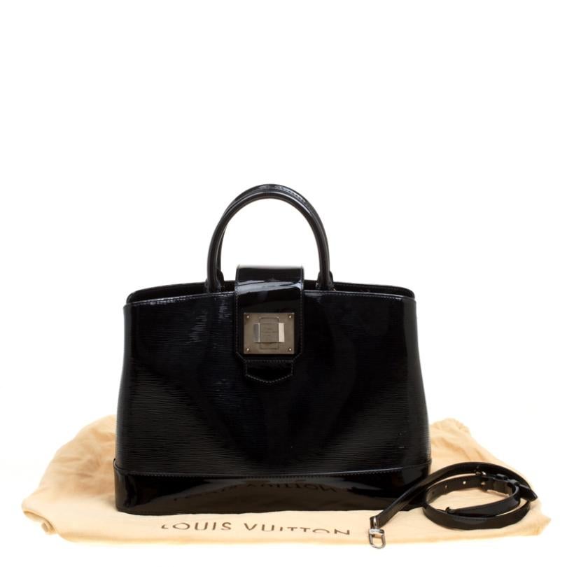 Louis Vuitton Black Electric Epi Leather Mirabeau GM Bag 8