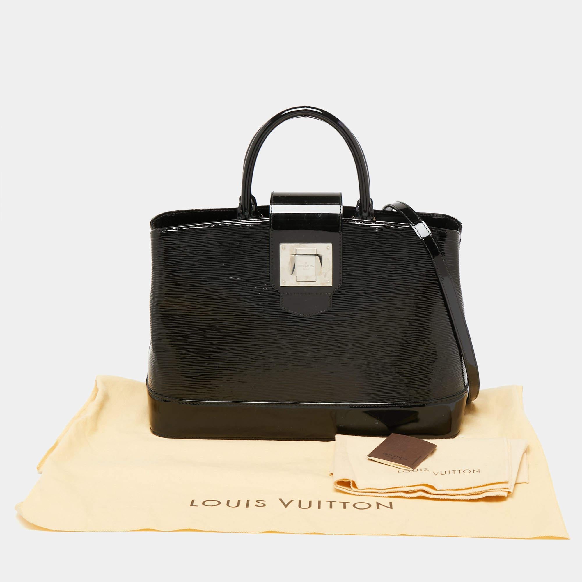 Louis Vuitton Black Electric Epi Leather Mirabeau GM Bag 9