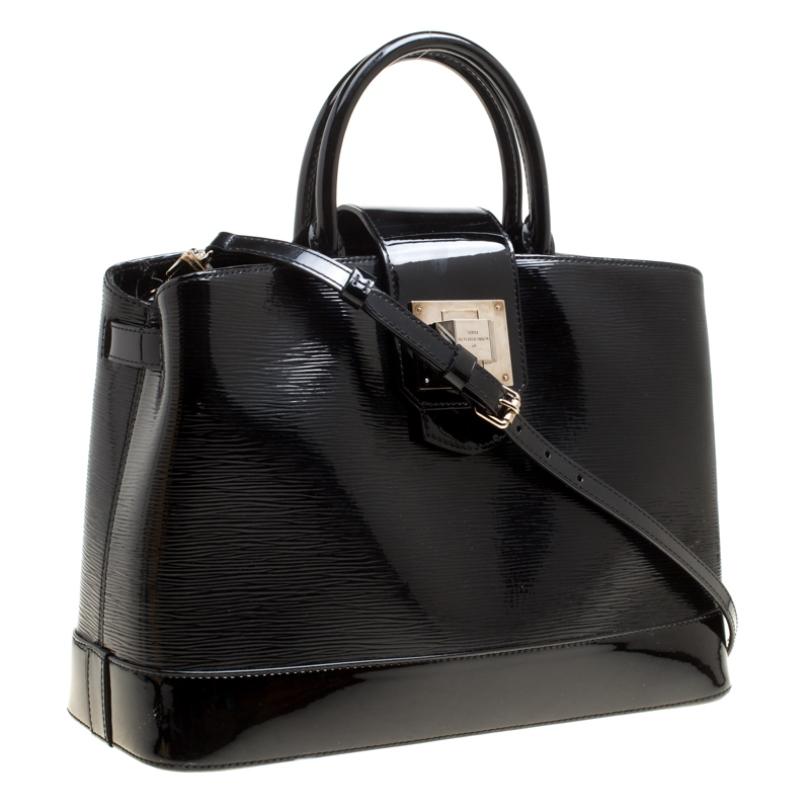 Women's Louis Vuitton Black Electric Epi Leather Mirabeau GM Bag