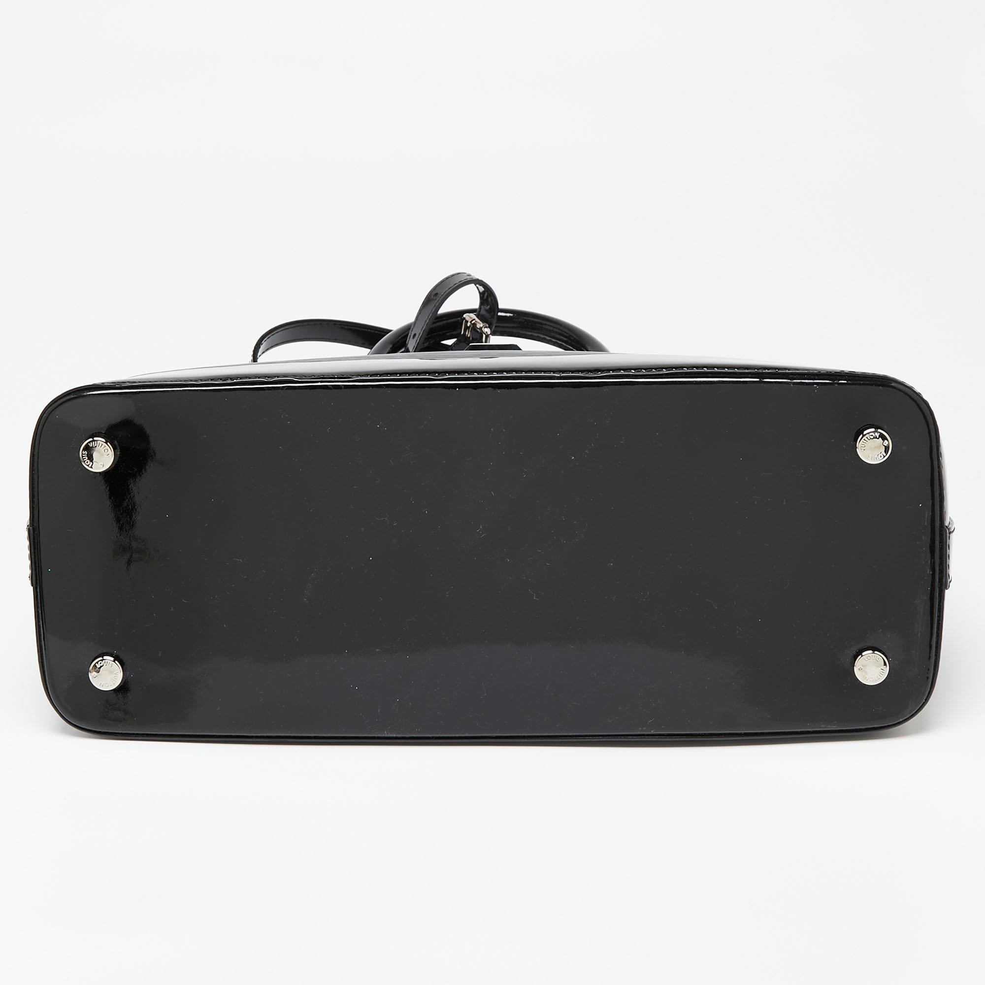 Donna Louis Vuitton Borsa Mirabeau GM in pelle elettrica nera.