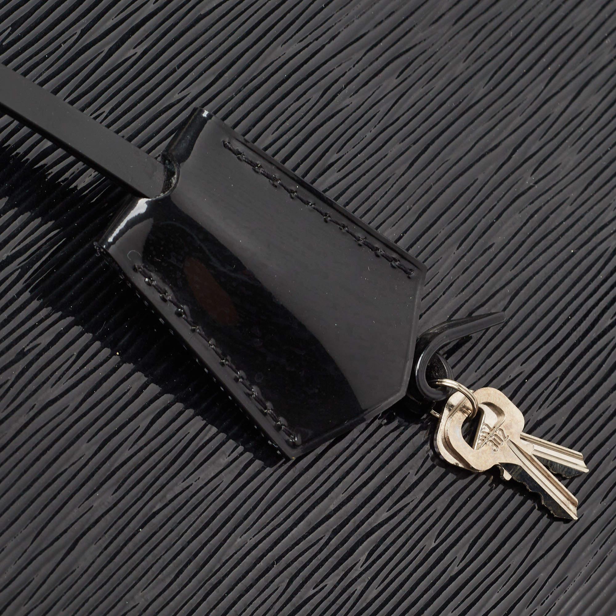 Louis Vuitton Black Electric Epi Leather Pont Neuf GM Bag For Sale 8