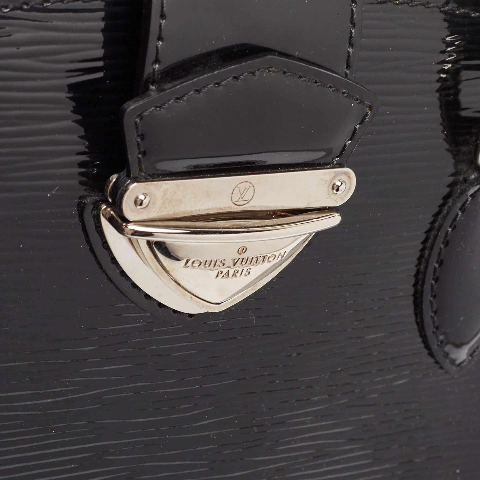 Louis Vuitton Black Electric Epi Leather Pont Neuf GM Bag For Sale 9