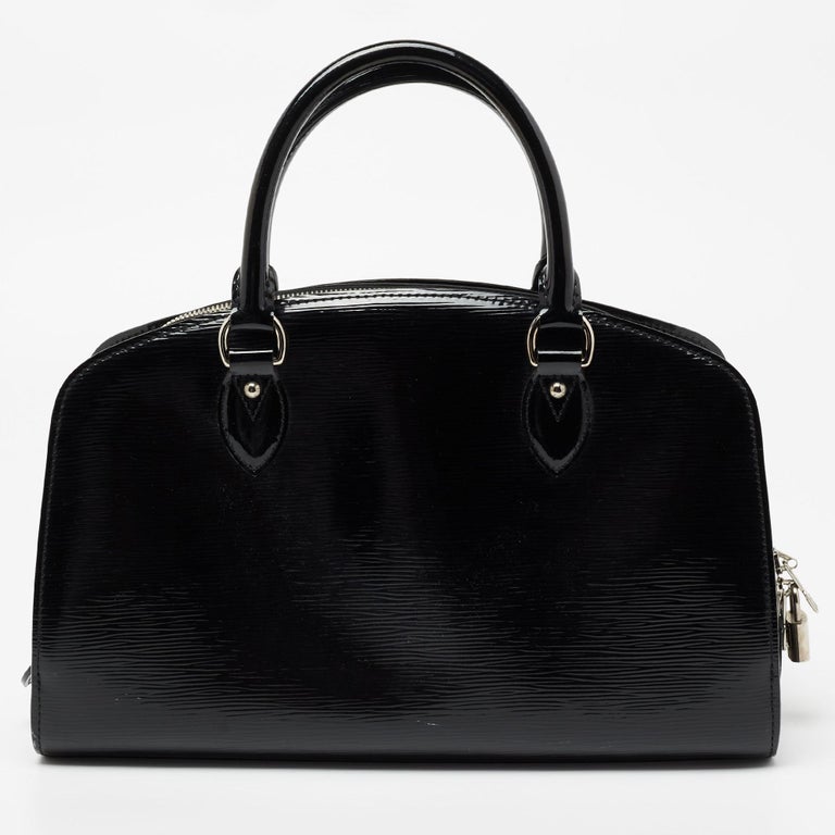 Authentic Louis Vuitton Pont Neuf Black Electric Epi PM Handbag