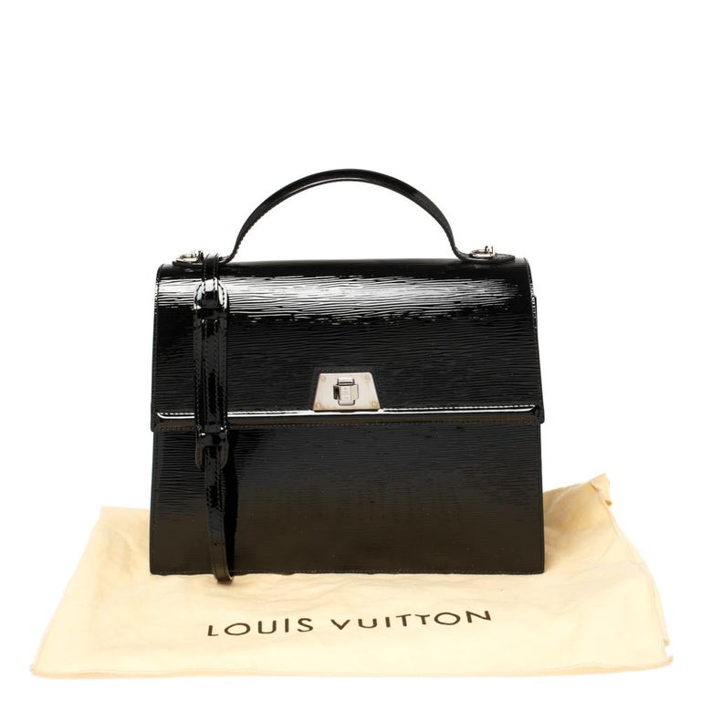 lv leather black bag