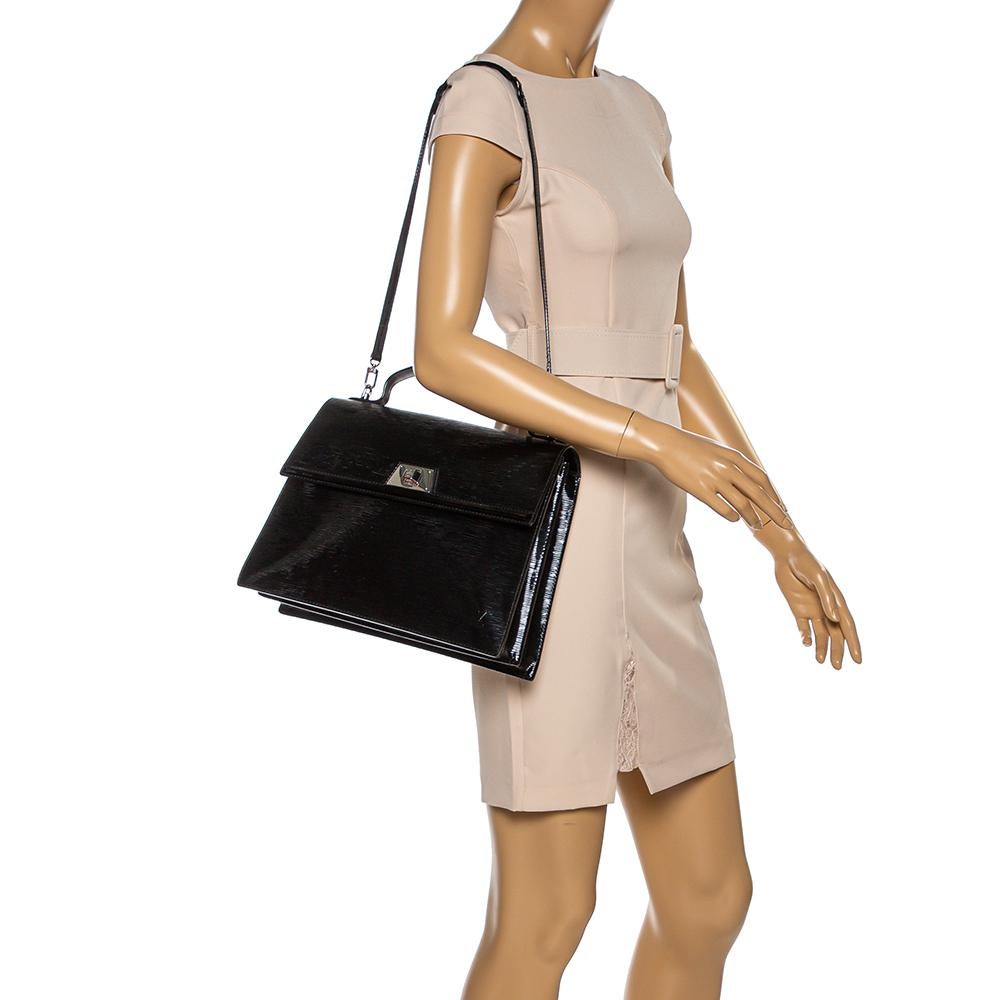 Louis Vuitton Black Electric Epi Leather Sevigne GM Bag In Fair Condition In Dubai, Al Qouz 2