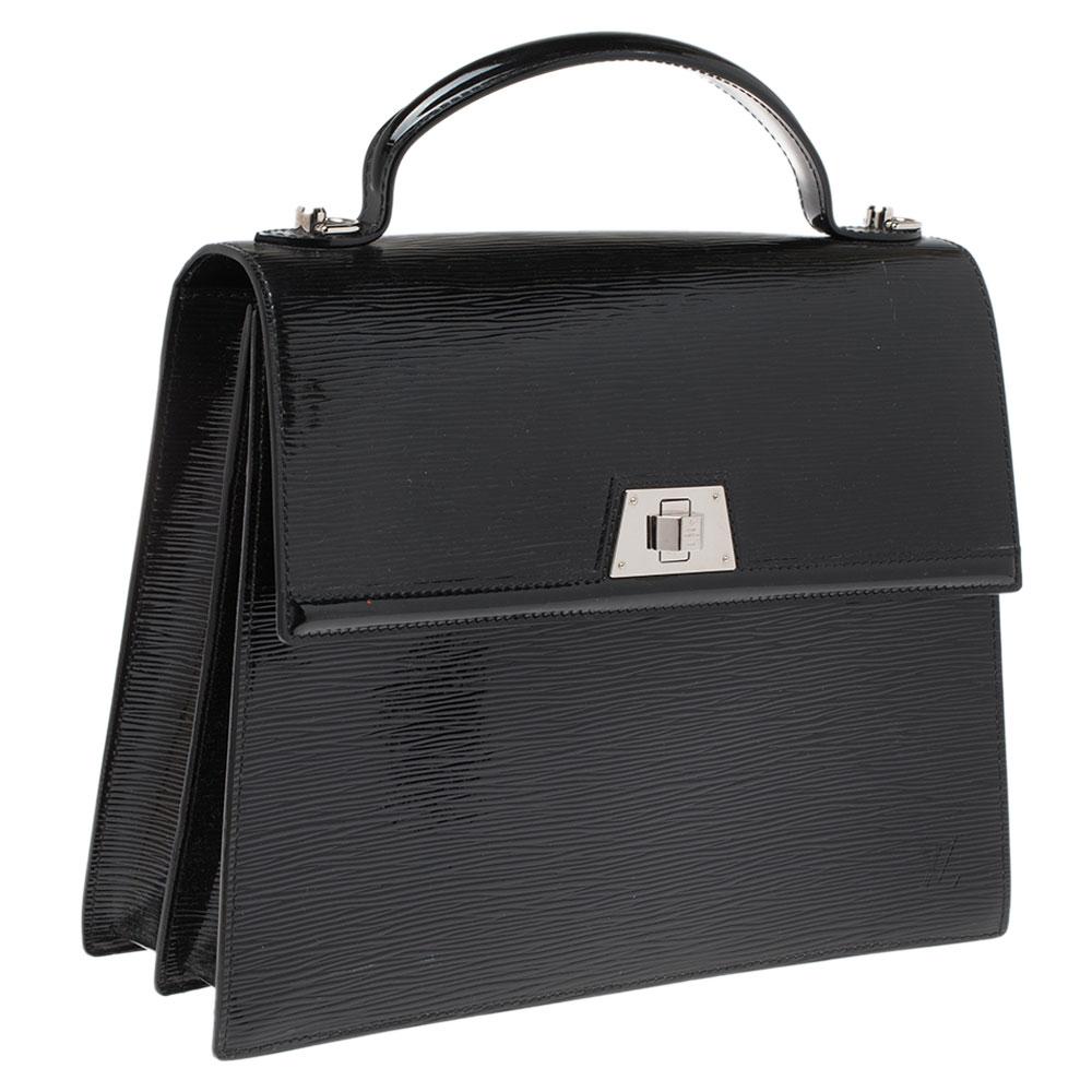 Women's or Men's Louis Vuitton Black Electric Epi Leather Sevigne GM Bag