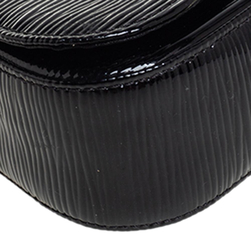  Louis Vuitton Black Electric Epi Leather Sobe Clutch 4