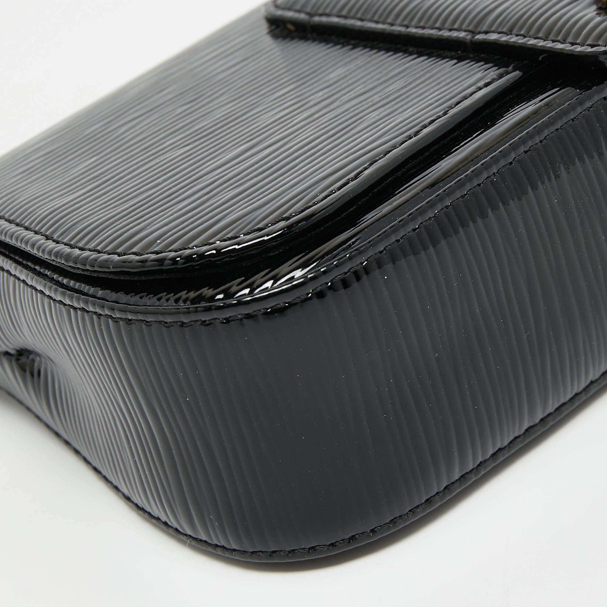 Louis Vuitton Black Electric Epi Leather Sobe Clutch For Sale 7