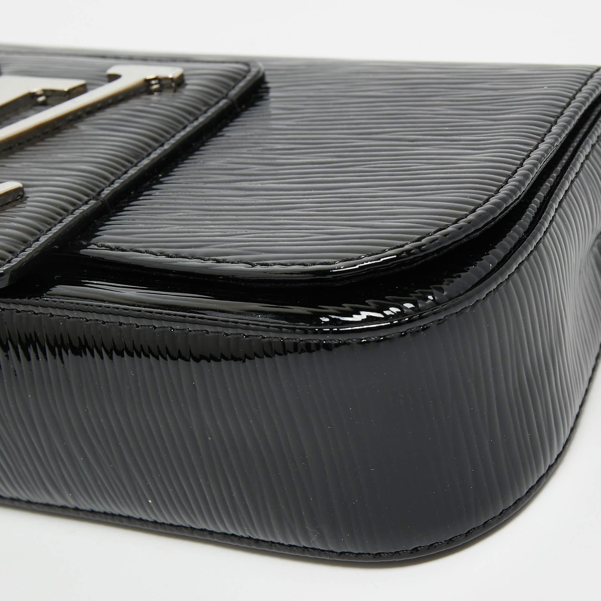 Louis Vuitton Black Electric Epi Leather Sobe Clutch For Sale 8