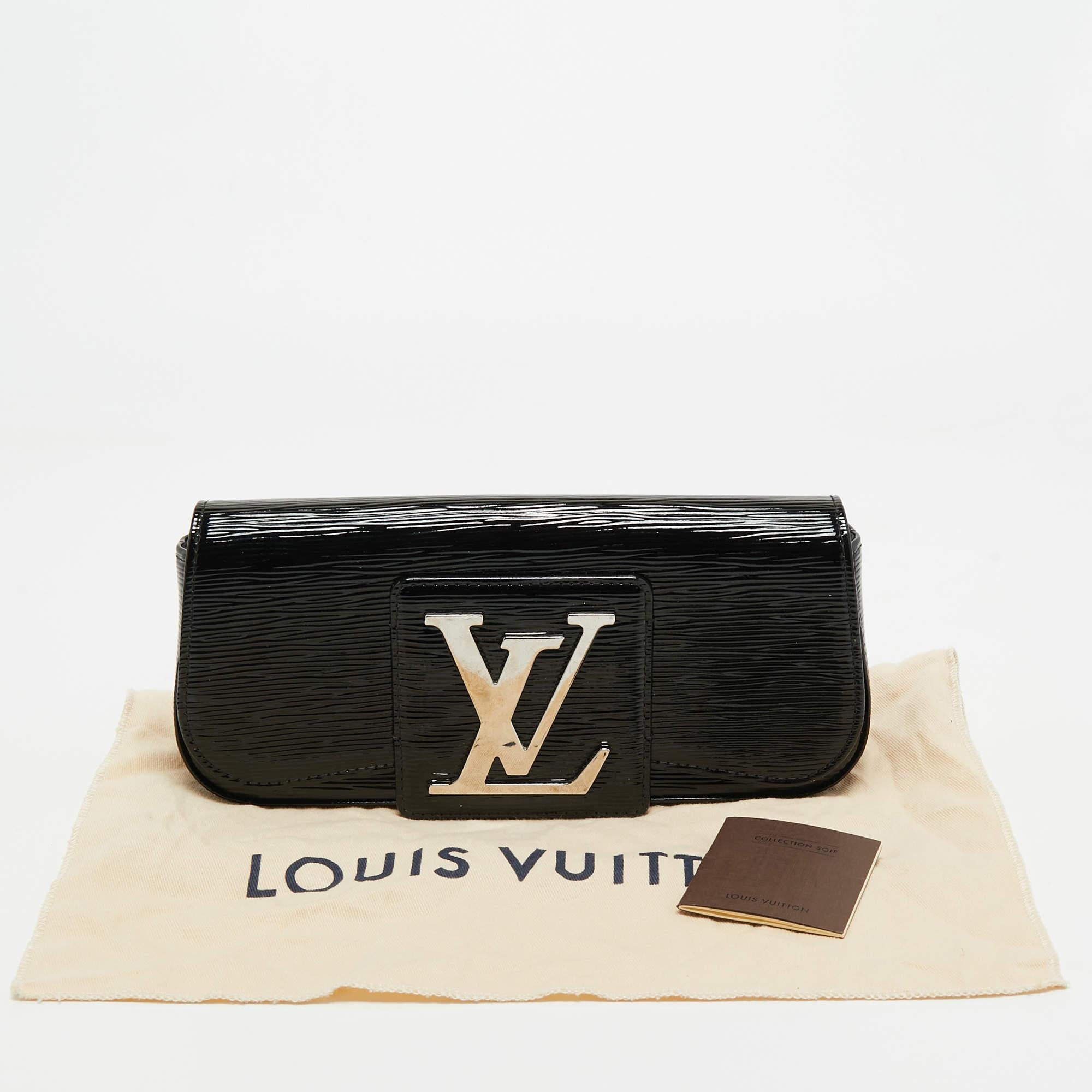 Louis Vuitton Black Electric Epi Leather Sobe Clutch For Sale 11